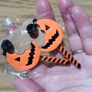 Spooky lollipop earrings pumpkin halloween dangle earrings